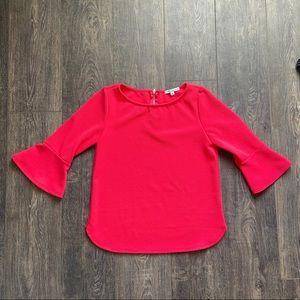 Green Envelope bright pink top